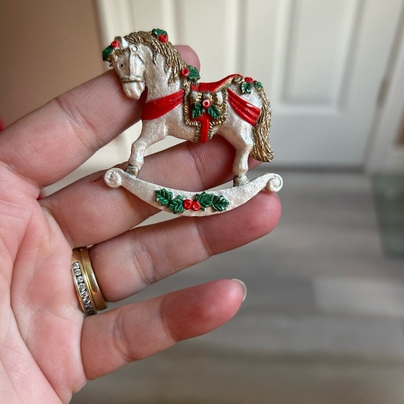 4/$50 Festive Rocking Horse brooch for ugly Christmas sweater 🎄 - Picture 1 of 8